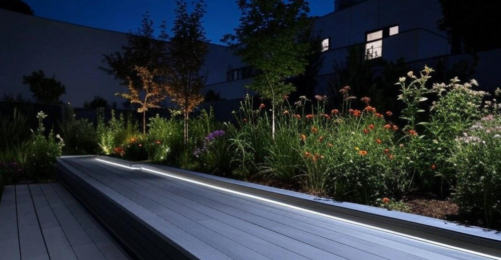 bordures bois et led