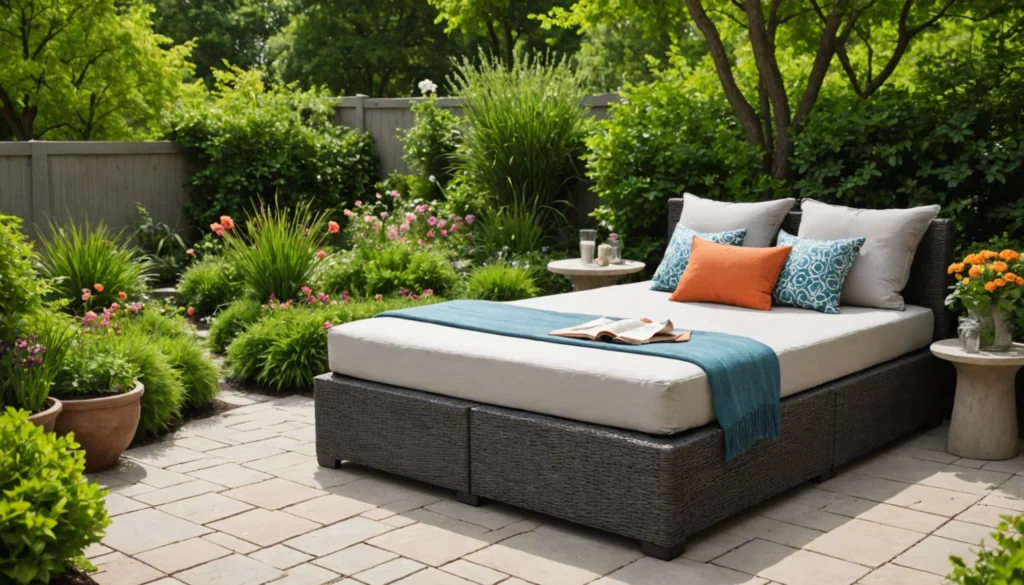 lit pour une a deux personne de jardin
